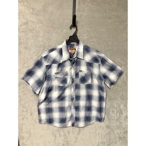 Rafter C XXL‎ Men's Short Sleeve Western Pearl Snap Shirt